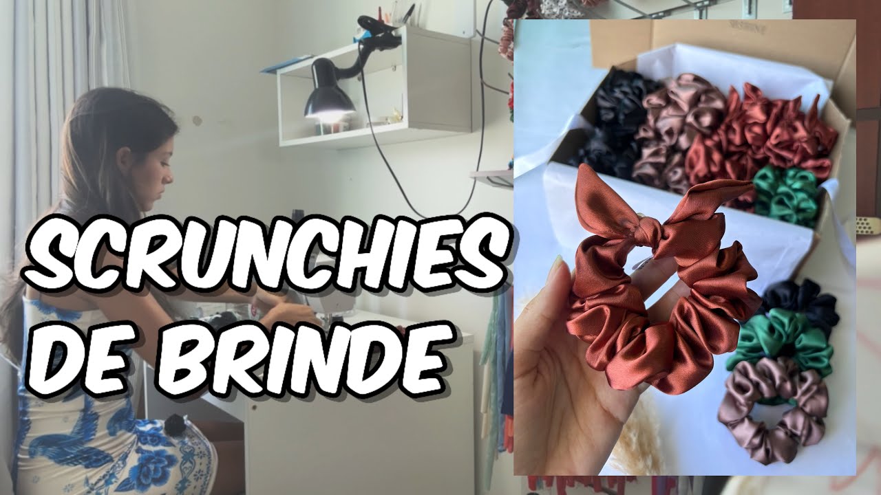 PRODUZINDO BRINDE PARA CLIENTES - scrunchies