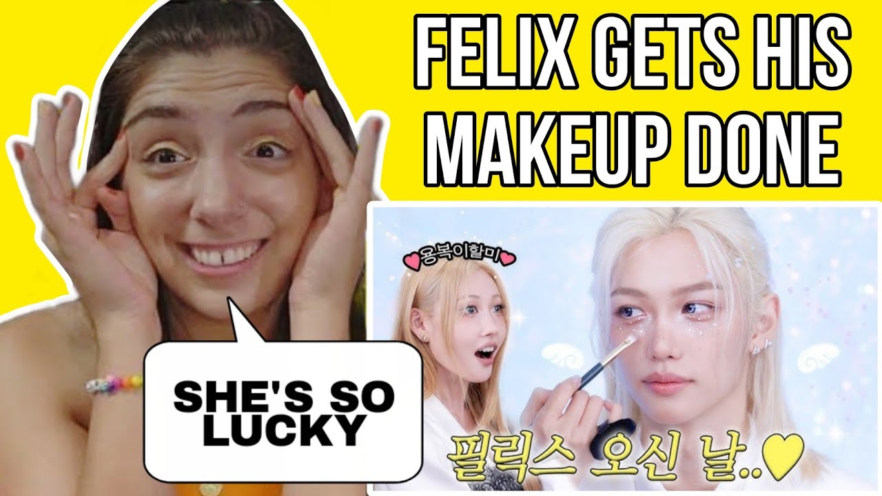 I finally met my favourite…🥹 Felix's make-up done by a STAY 💖 @ RISABAE Makeup | STRAY KIDS REACTION