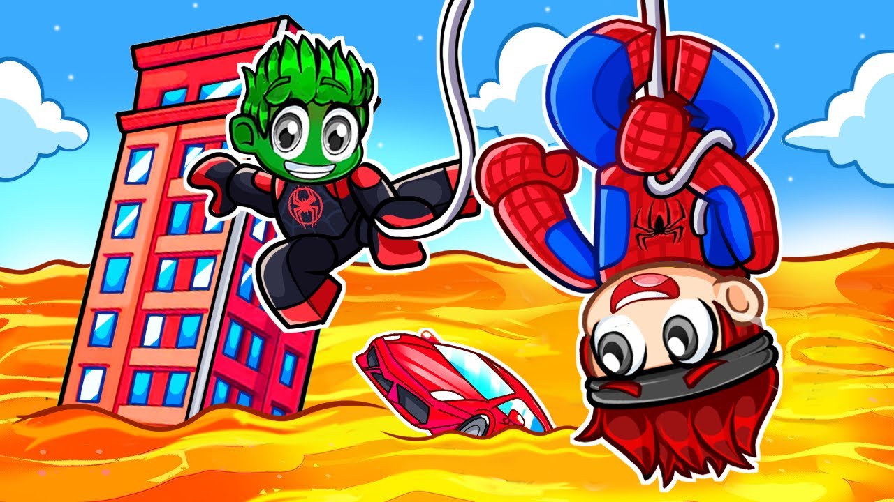 IL PAVIMENTO è LAVA su ROBLOX MA NOI SIAMO SPIDERMAN!