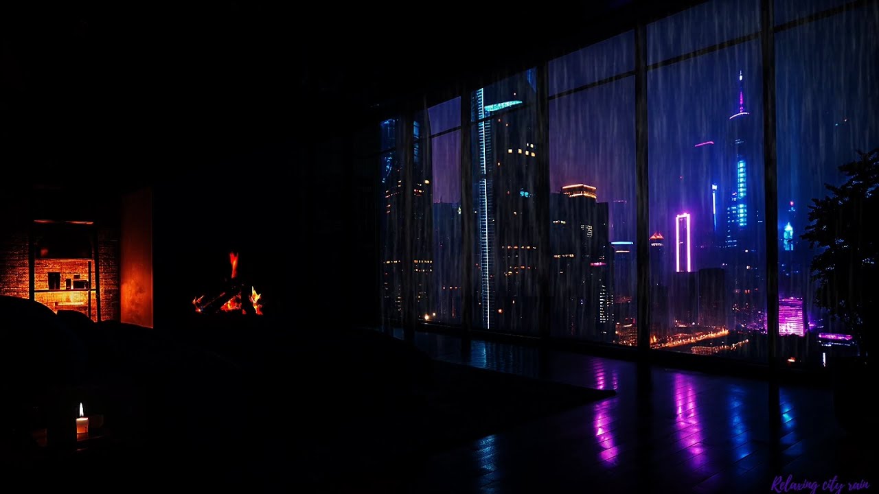  🌧️ Calming Rain on Window in NYC Apartment |Wash Away Your Worries