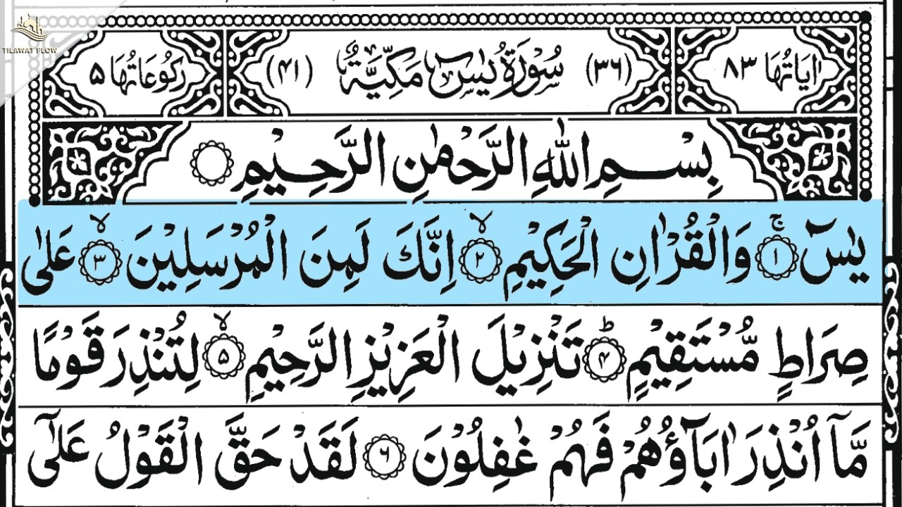 Surah Yaseen | By Sheikh  ABDELRAZAK MOHAMED | Full With Arabic Text (HD) | #-سورۃ يس