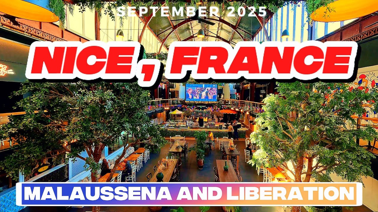 NICE, FRANCE. SEPTEMBER 2025. WALKING CITY TOUR - FROM CITY CENTER TO MALAUSSENA AND LIBERATION.