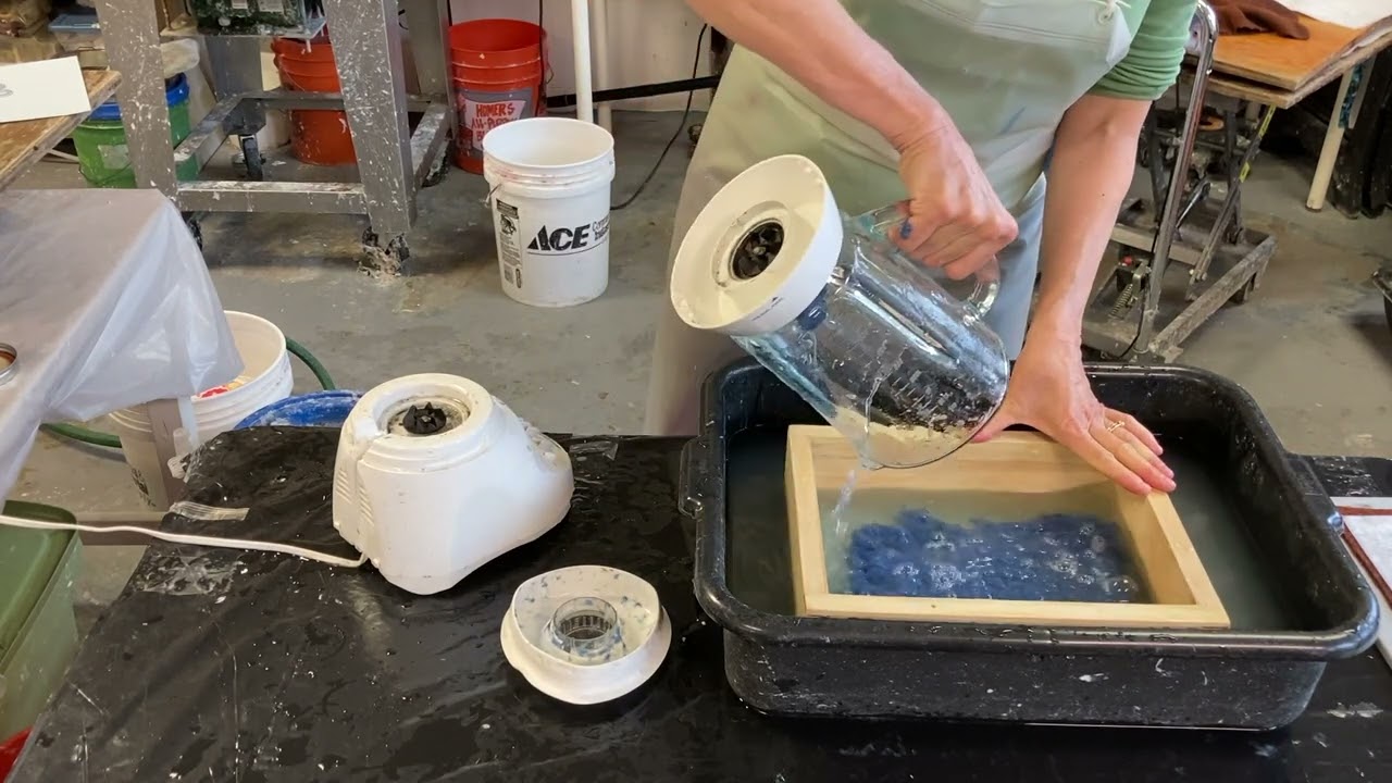 Papermaking Series:  Denim Paper