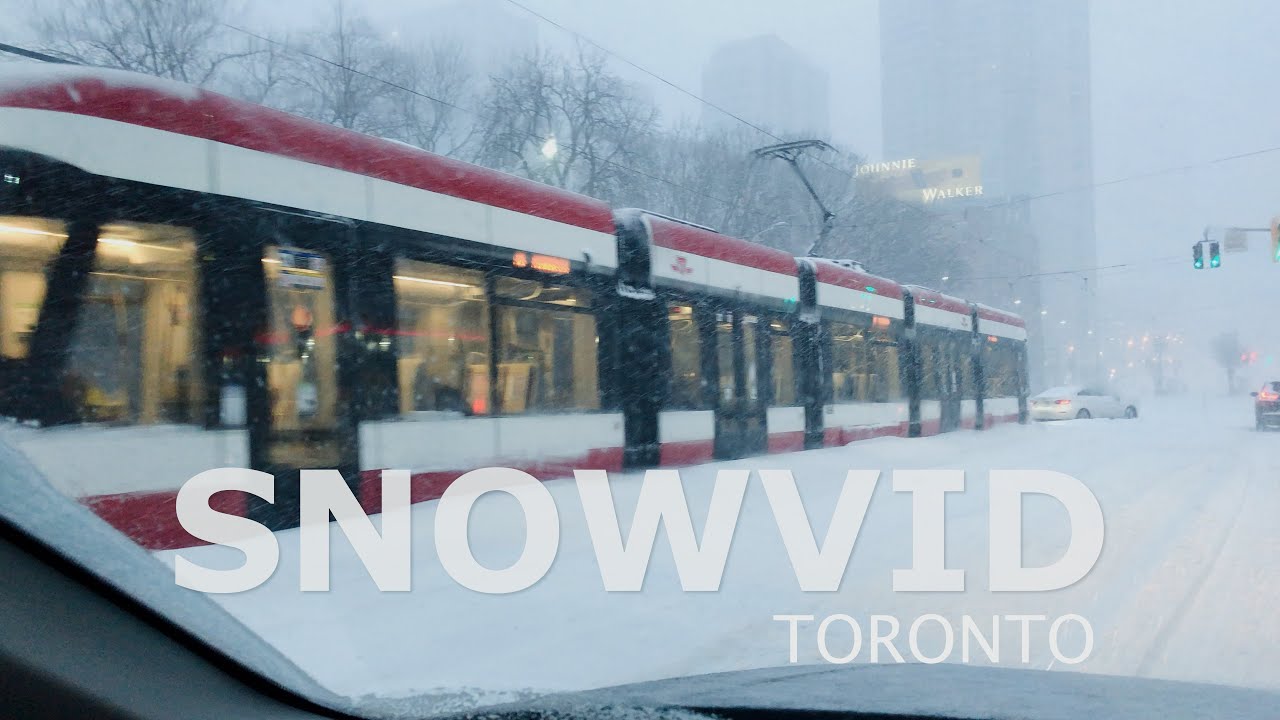 Driving through Toronto Snow Storm January 17 2022 first big possibly historic snowfall of 2022 epic