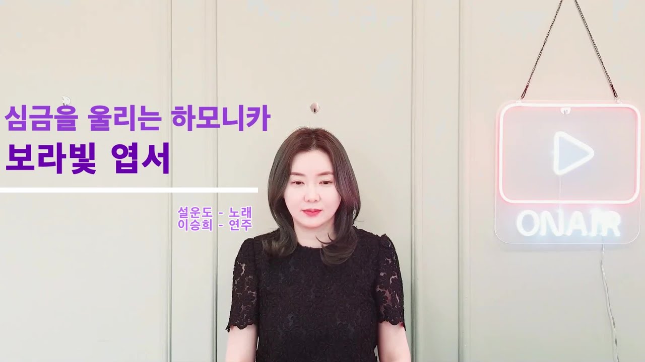 (가사) 심금을 울리는 하모니카 설운도  보라빛 엽서 harmonica cover by L.sh  임영웅 보라빛 엽서 key - A