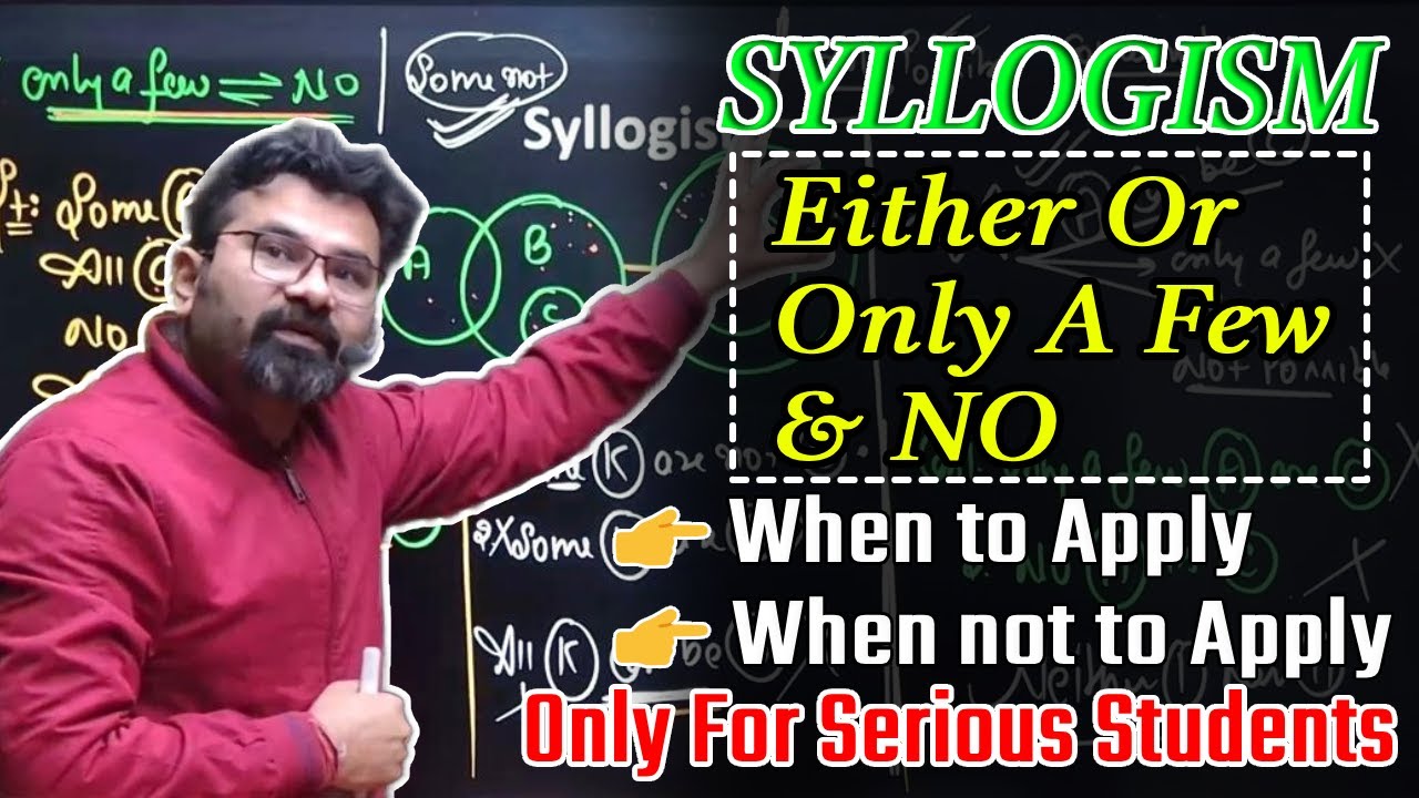 Syllogism either or trick I Advance Concept I Only a few & No I Reasoning By Radhey Sir