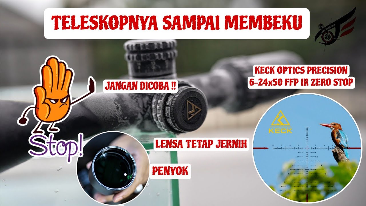 KECK OPTICS PRECISION HD 6-24x50 FFP IR ZERO STOP