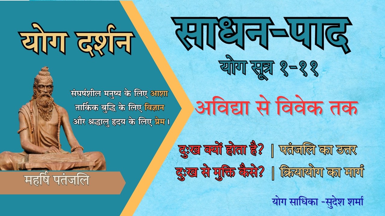 पतंजलि योगसूत्र | साधनपाद सूत्र 1–11 | दुःख का कारण और उससे मुक्ति का मार्ग