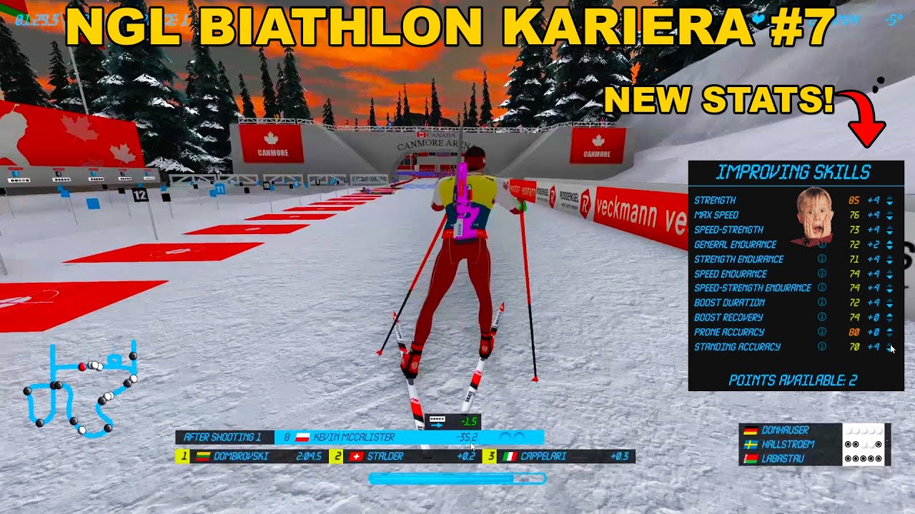 BIATHLON 2022 | ZWIĘKSZAMY ATRYBUTY | KARIERA #7 | NGL BIATHLON GAME 2022 | CANMORE 2022 BIATHLON