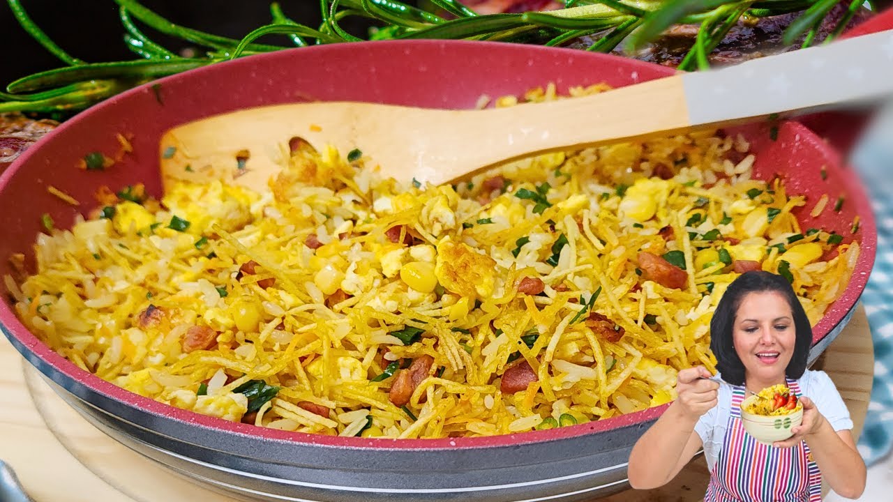 FAMOSO CHURRASCOS NA FAMÍLIA ! RECEITA SIMPLES -  ARROZ BIRO BIRO