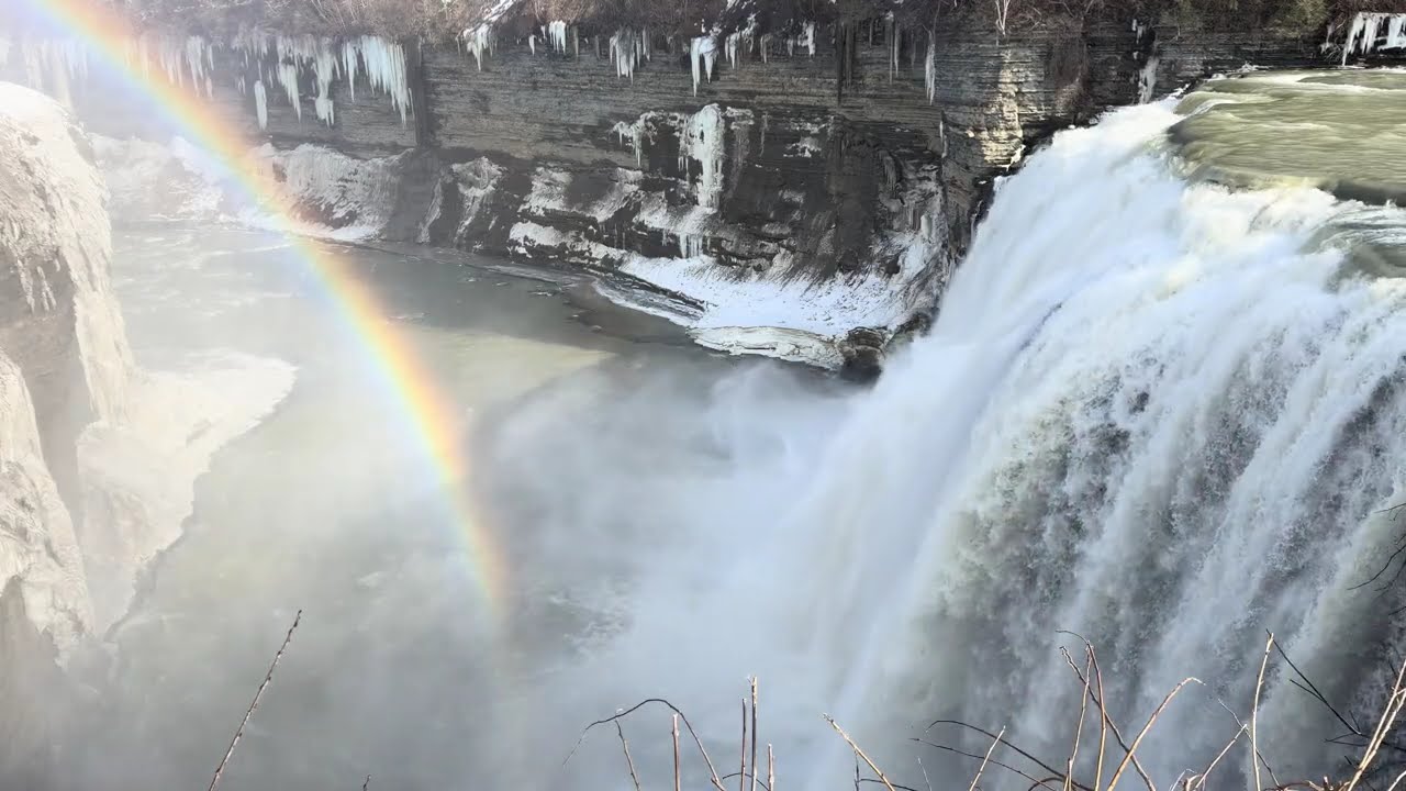 Hypnotic Waterfall with Rainbow 🌈 3 Hours of Powerful Water Sounds for Deep Sleep & Relaxation | 4K 
