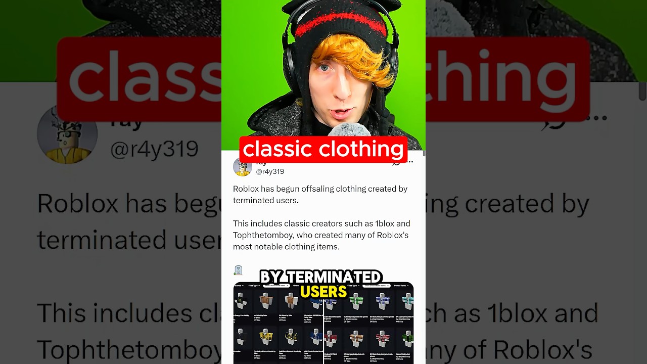 roblox deleted classic clothing 💔