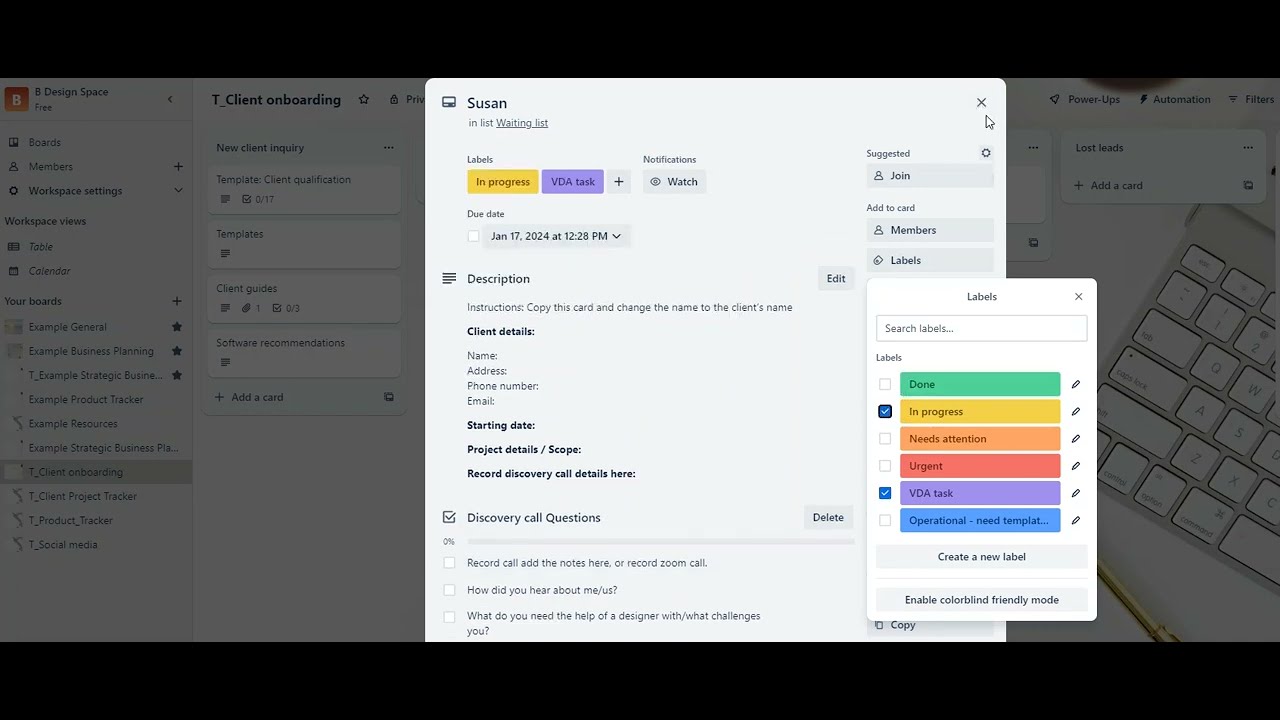 How to organize your Interior Design Business with Trello