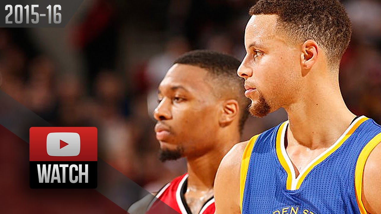 Stephen Curry vs Damian Lillard PG DUEL Highlights (2016.01.08) Blazers vs Warriors - SICK!