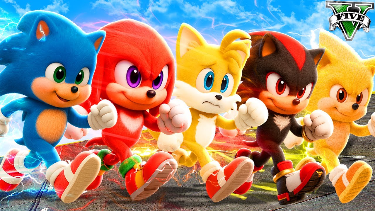 Qué Personaje de BEBE SONIC es el MÁS RÁPIDO en GTA 5 ?? (Sonic movie mod)