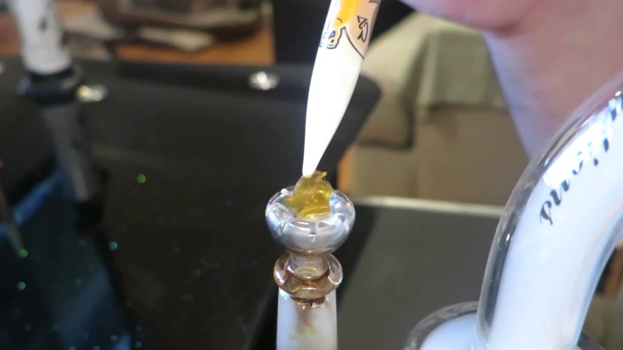 Huge Slab Dab With C2 Custom Creations 50 Cal Bullet Dabber on a Daisy Domeless Quartz Nail: DabFarm
