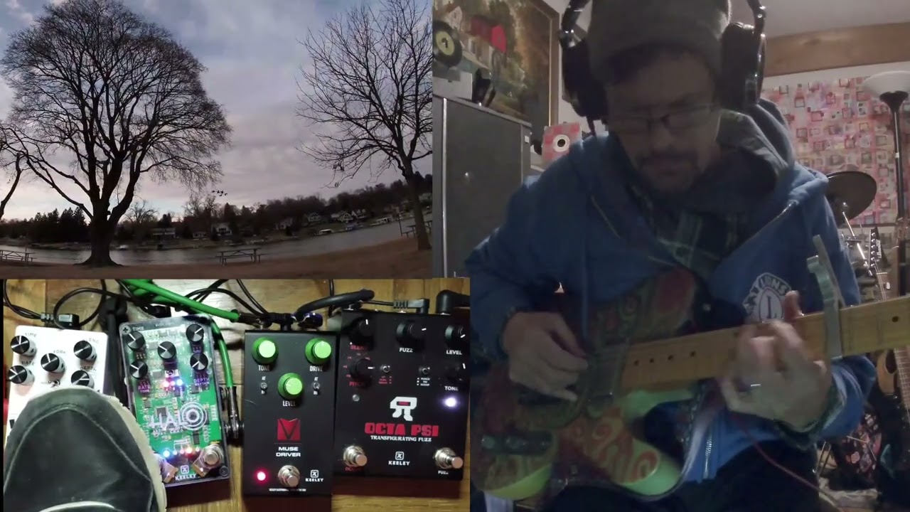Improv Guitar Looping Visual #keeleyelectronics Octa Psi, MK3Driver, Halo, Eccos #guitar #looping