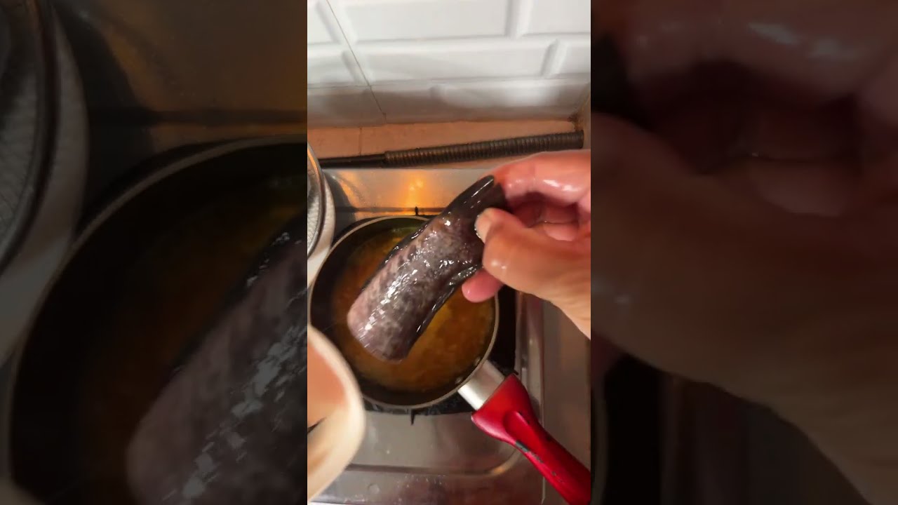 Tumis sawi dan pindang kuning gabus