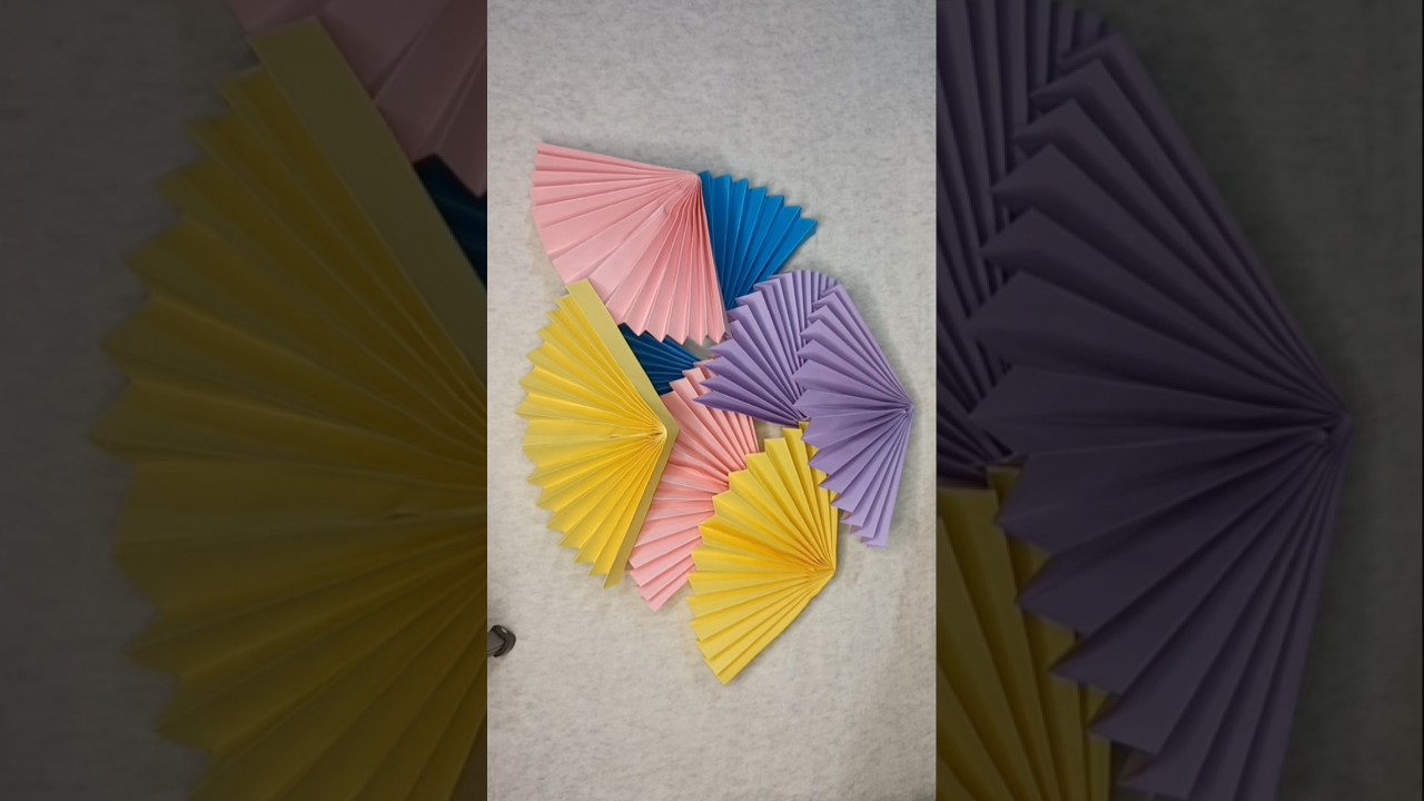 2 Easy way of Making Paper Fan Backdrop #ytshort #papercraft #partybackdrop #partyideas