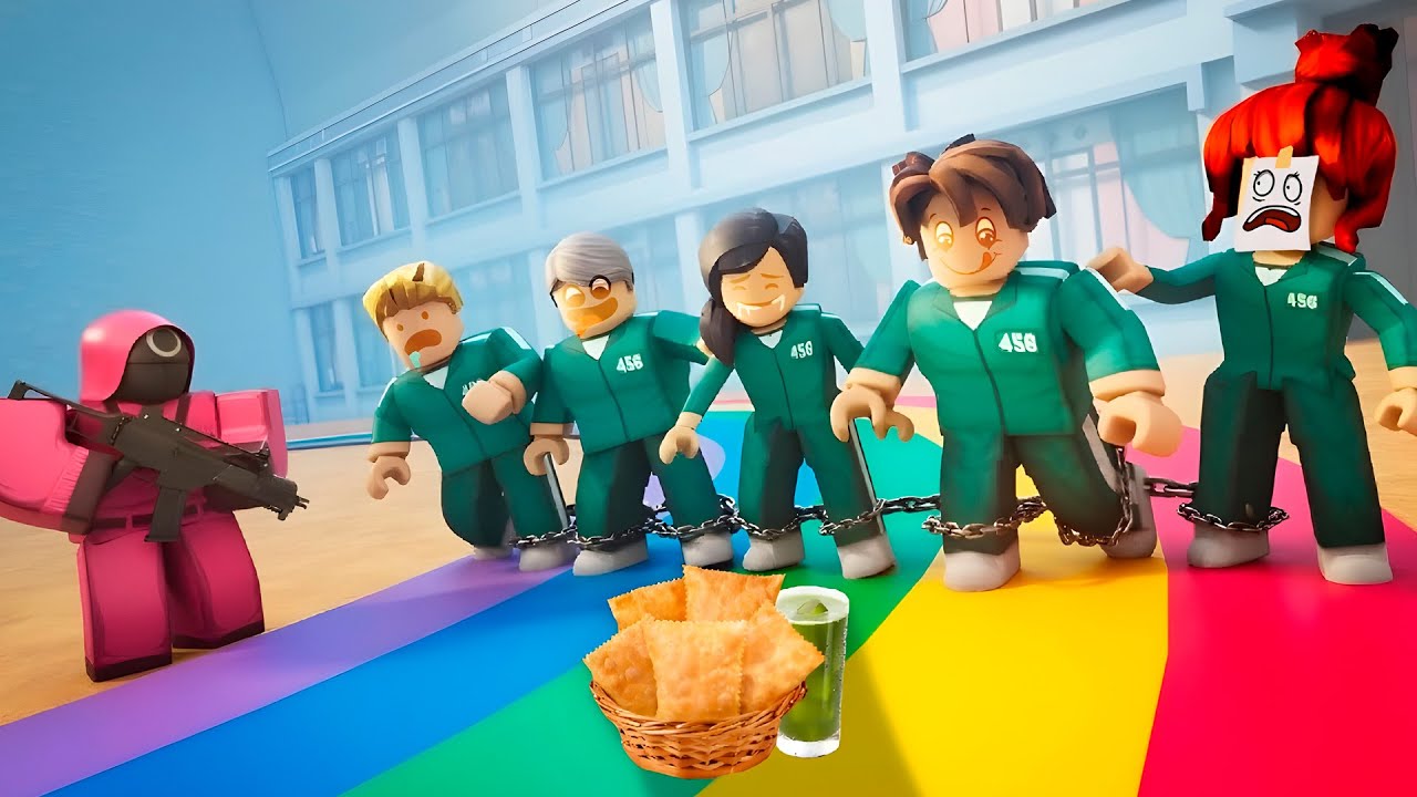 Round 6 no Roblox valendo um pastel e um caldo de cana.