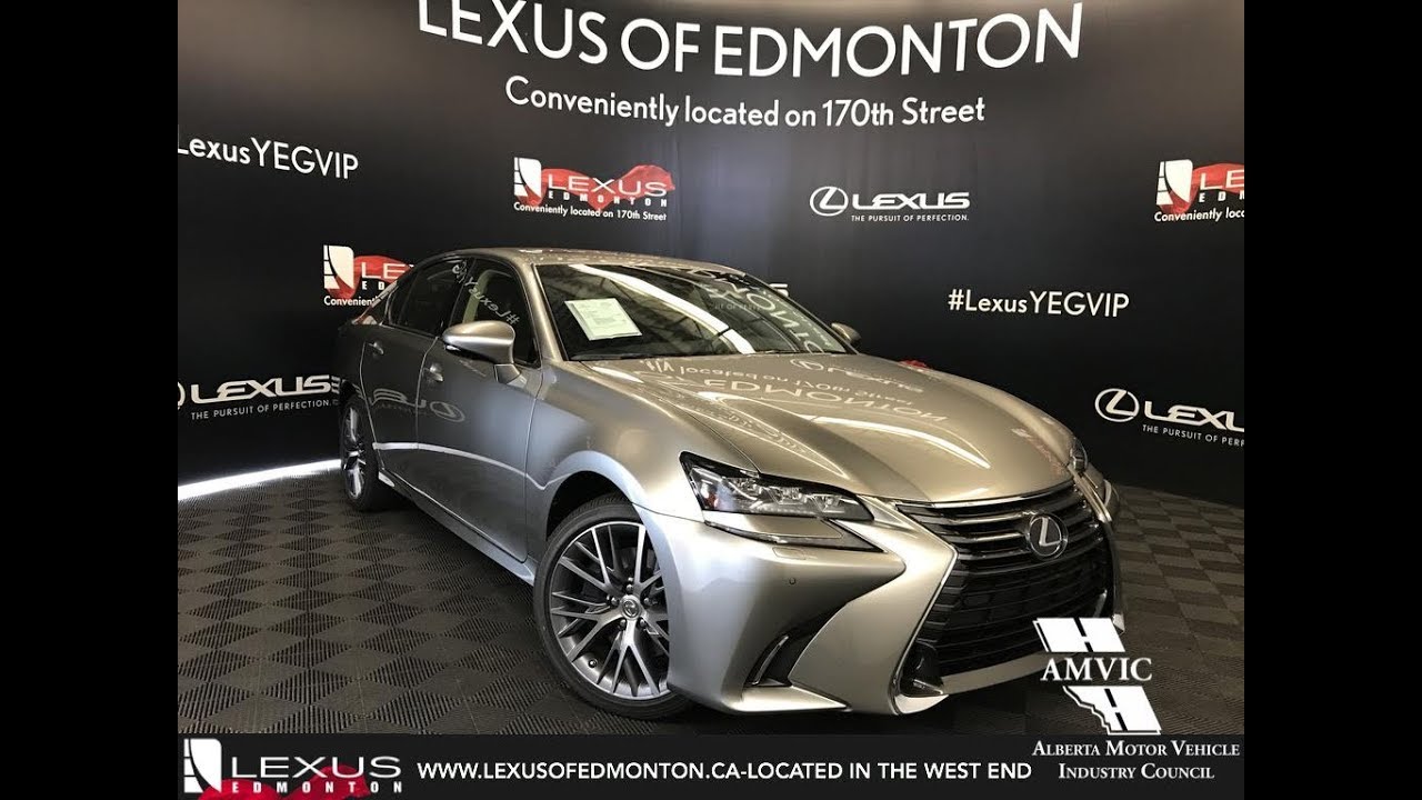 Silver 2018 Lexus GS 350 Executive Package Walkaround Review Downtown Edmonton Alberta