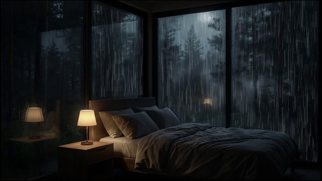 Midnight Forest Rain Ambience with Gentle Rain Sounds for Deep Sleep Relief from Insomnia Now