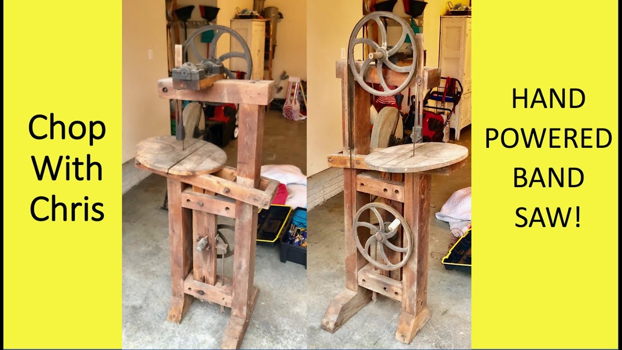 Hand Powered Band Saw Assembly and Detailed Views