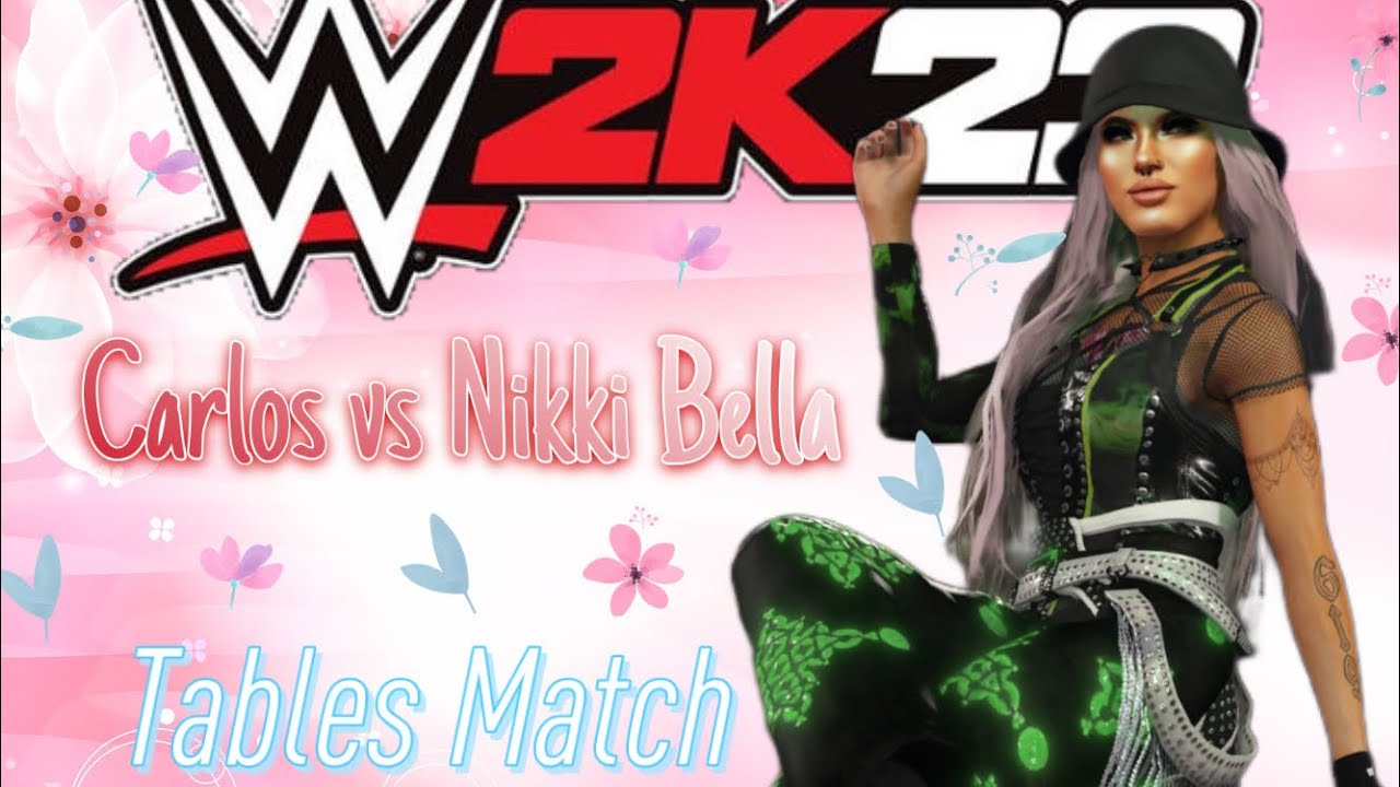 🌸✨🤍WWE 2K23|Carlos vs Nikki Bella (One On One Tables Match)🤍✨🌸