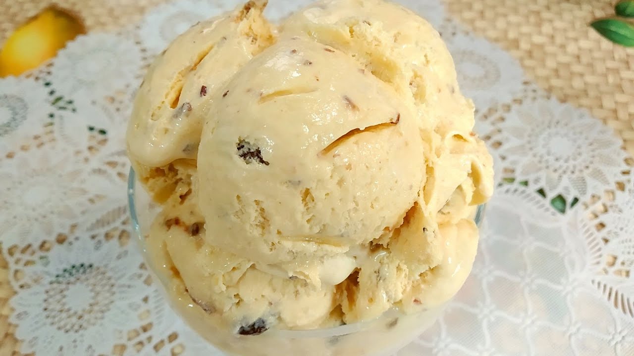 SORVETE DE CREME COM UVAS PASSAS [SUPER CREMOSO E DELICIOSO]😋