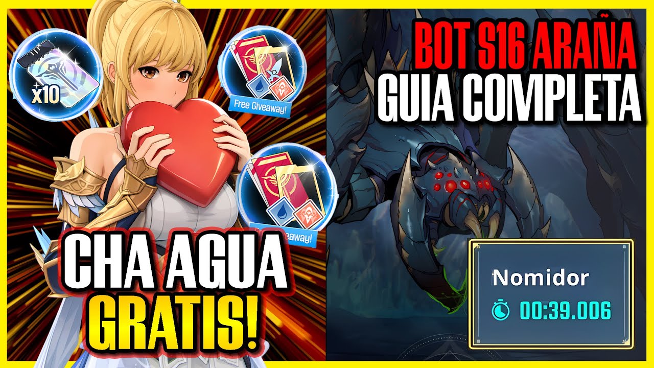🔸CHA DE AGUA GRATIS!🔸UNIDAD AGUA Y 10 TICKETS!🔸BoT S16 Araña🔸estrategia 30-40 Segs🌟SL Arise🌟