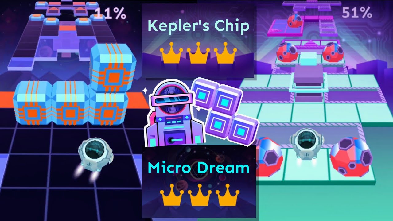 Rolling Sky - Kepler's Chip, Micro Dream [ReSkinned & Music Swaps]