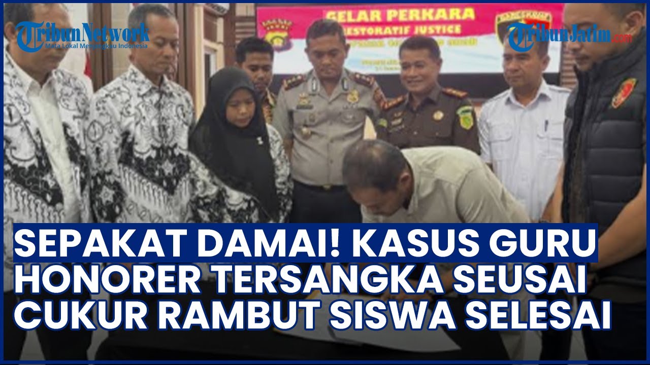 BERUJUNG DAMAI! Kasus Guru Honorer di Jambi Cukur Rambut Siswa Selesai, Status Tersangka Dicabut