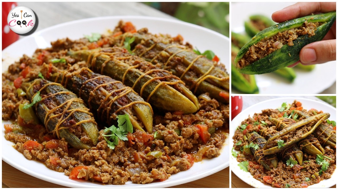 Mutton Qeema Karelay / Bharwa Karela by (YES I CAN COOK)