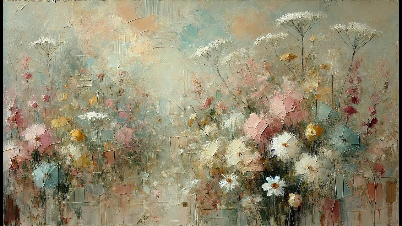 Vintage TV Art Flower Painting | No Frame 4K TV Art | Art Screensaver for TV | 1 Scene - 1 Hr