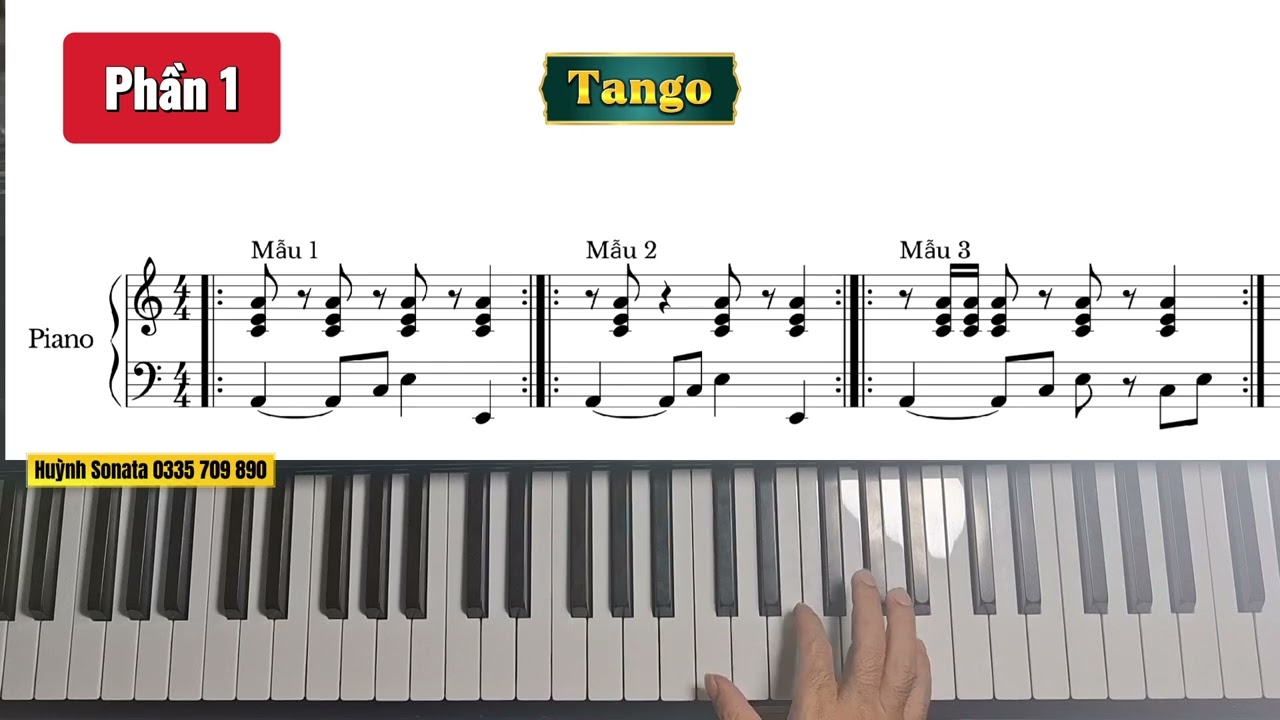 Piano đệm hát Tango