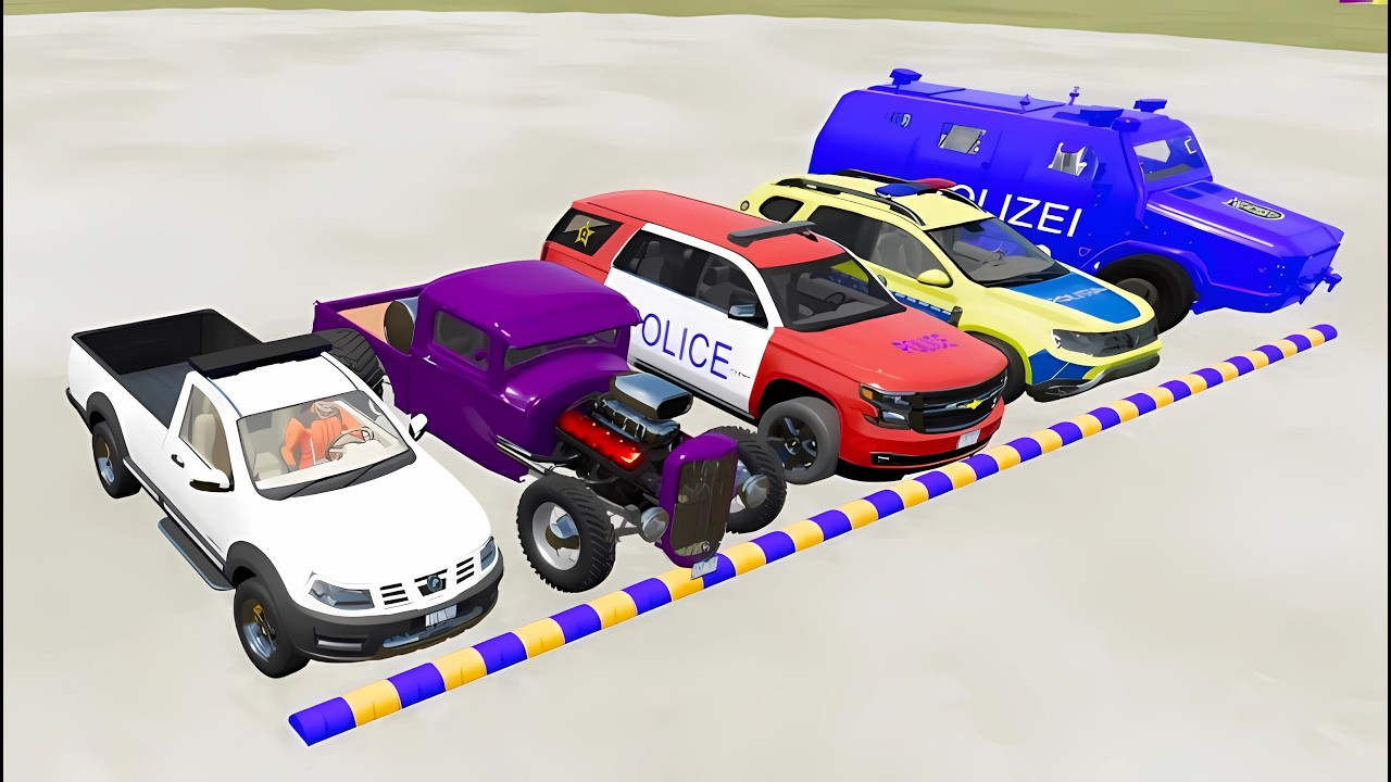TRANSPORTING COLOR RANGE ROVER, CHEVROLET, MERCEDES, BMW, CAT LOADER POLICE, FS22