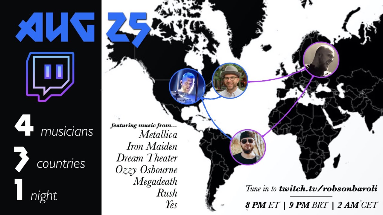 Twitch Rock and Metal Collaboration - Darkman24, Robson Baroli, Dutch Rocker, and The Daily Bahb