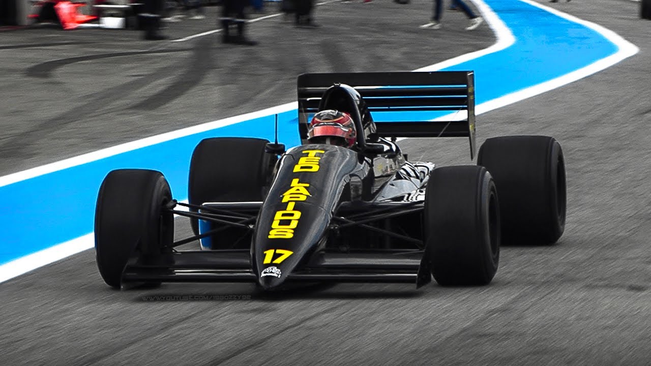 1989 AGS JH24 F1 Cosworth DFR V8 Sound at Circuit Paul Ricard: Aggressive Warm Up & Accelerations!