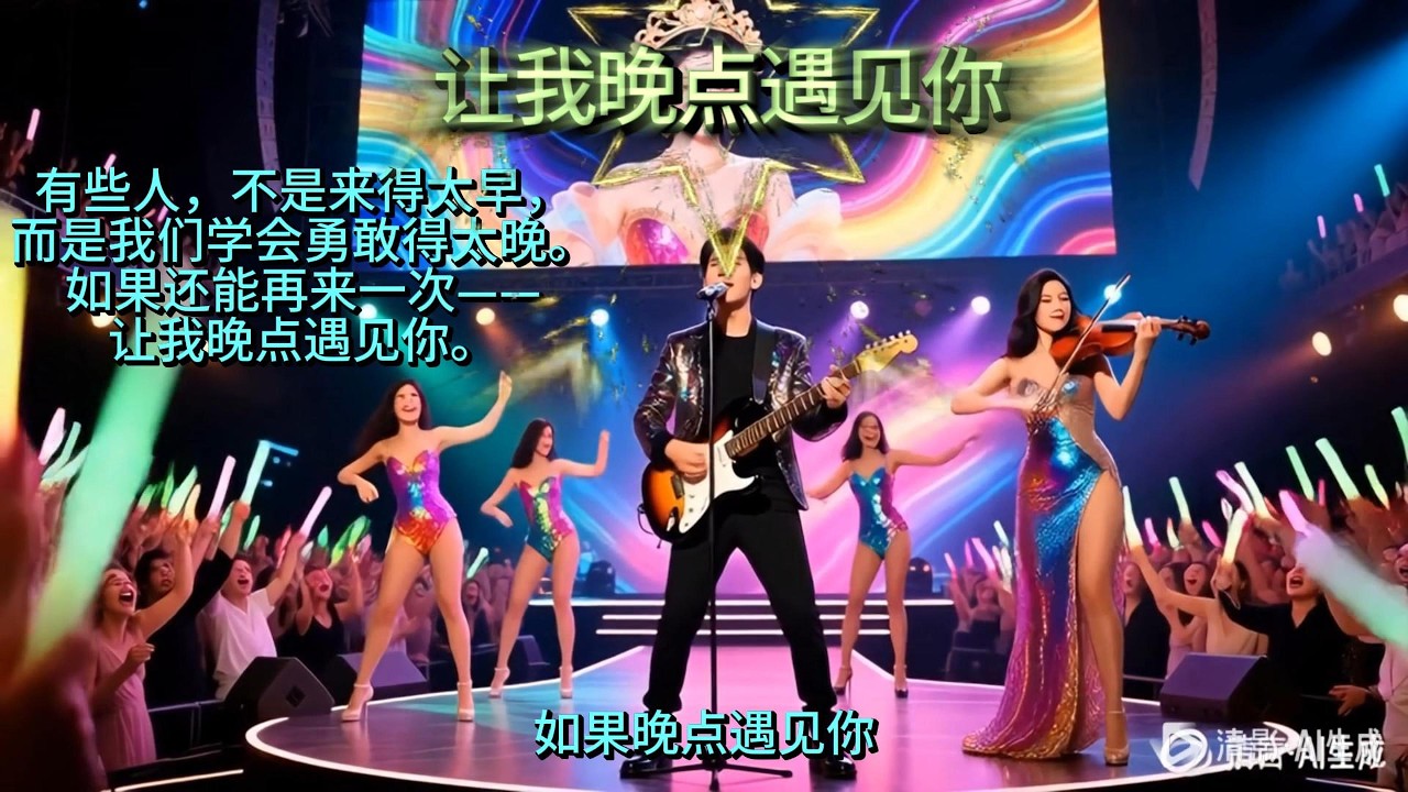 《让我晚点遇见你》世界可以崩塌，我不会。哪怕孤身一人，也要站在光里遇见你。