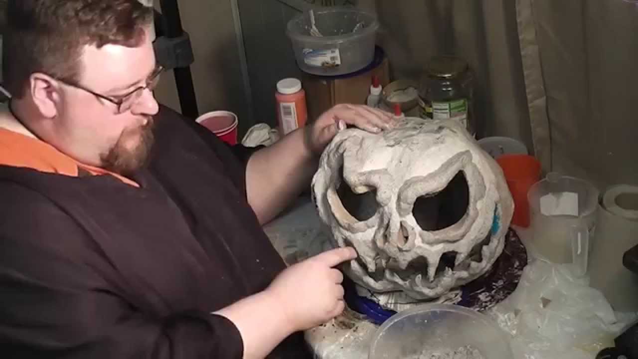 Paper Mache Pumpkins- 8 - Form Removal and sculpting