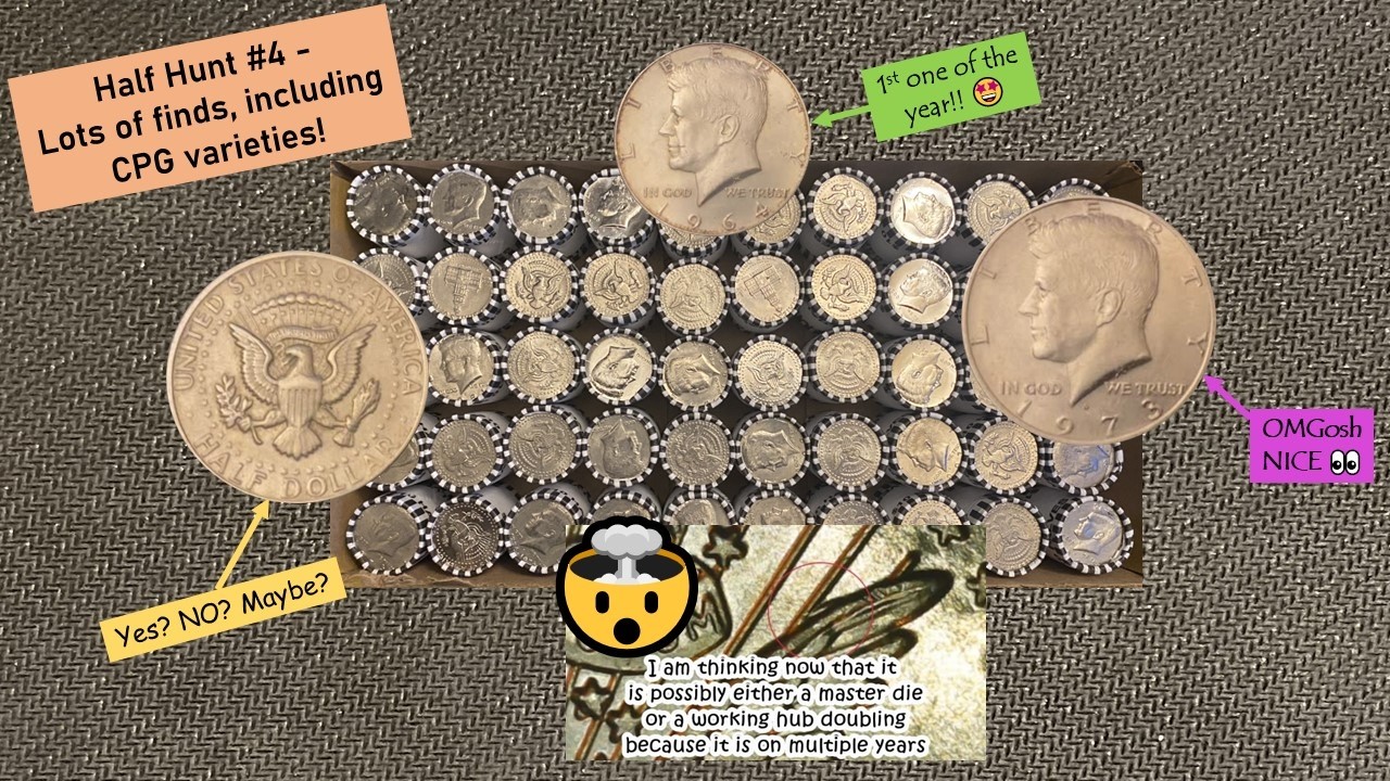 The 4th half dollar hunt of the year produces some nice finds!!  CPG varieties, silver, and MORE!