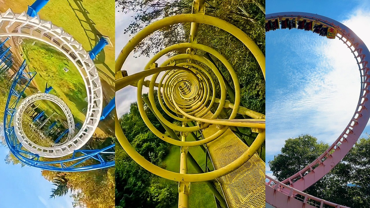 Все американские горки в парке Rusutsu Resort в Японии! Вид с первого ряда! Ultra Twister!!!