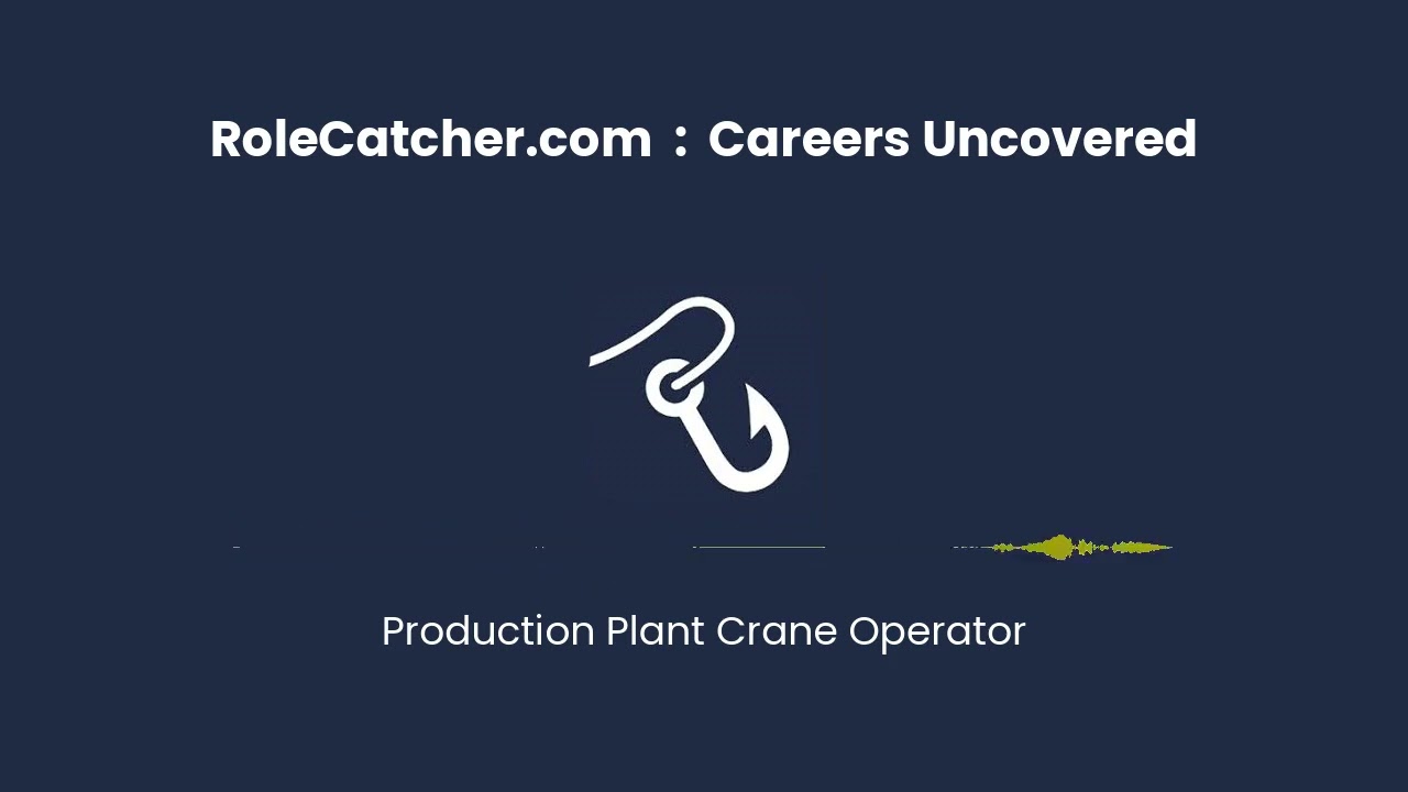 Production Plant Crane Operator : Careers Uncovered