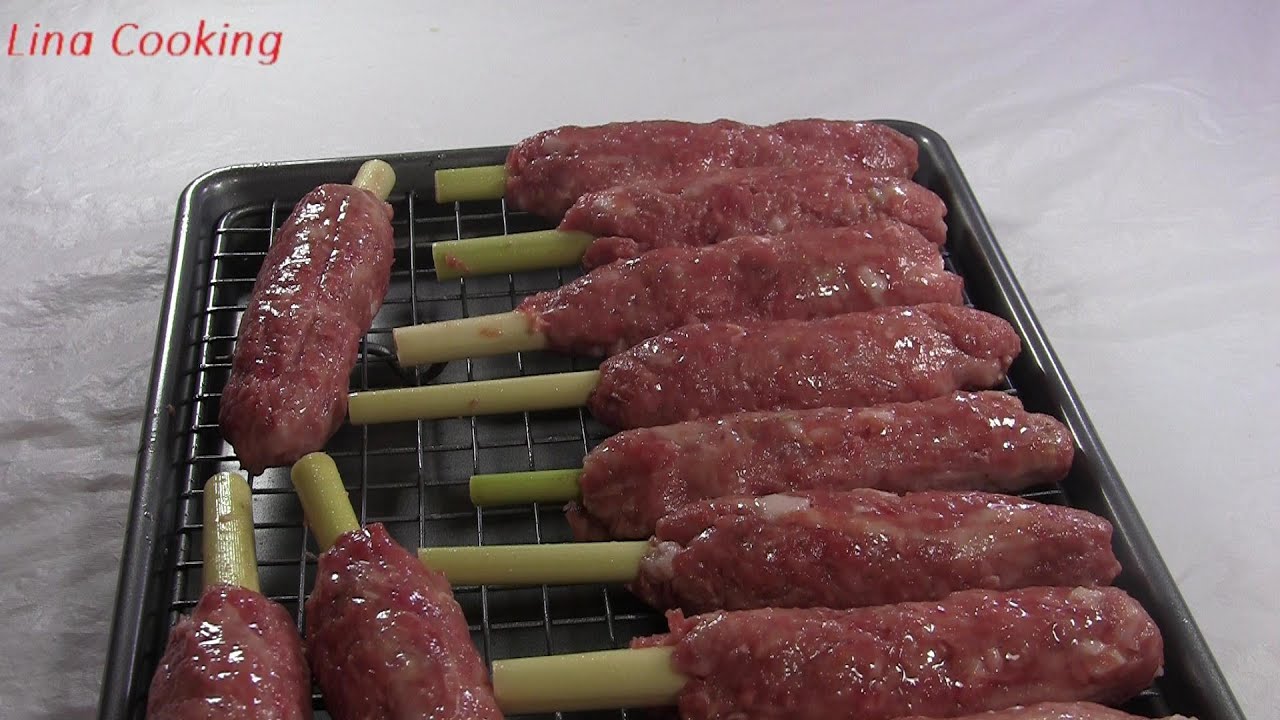 NEM BÒ NƯỚNG SẢ thơm ngon hấp dẫn , cực kỳ đơn giản || Lina Cooking