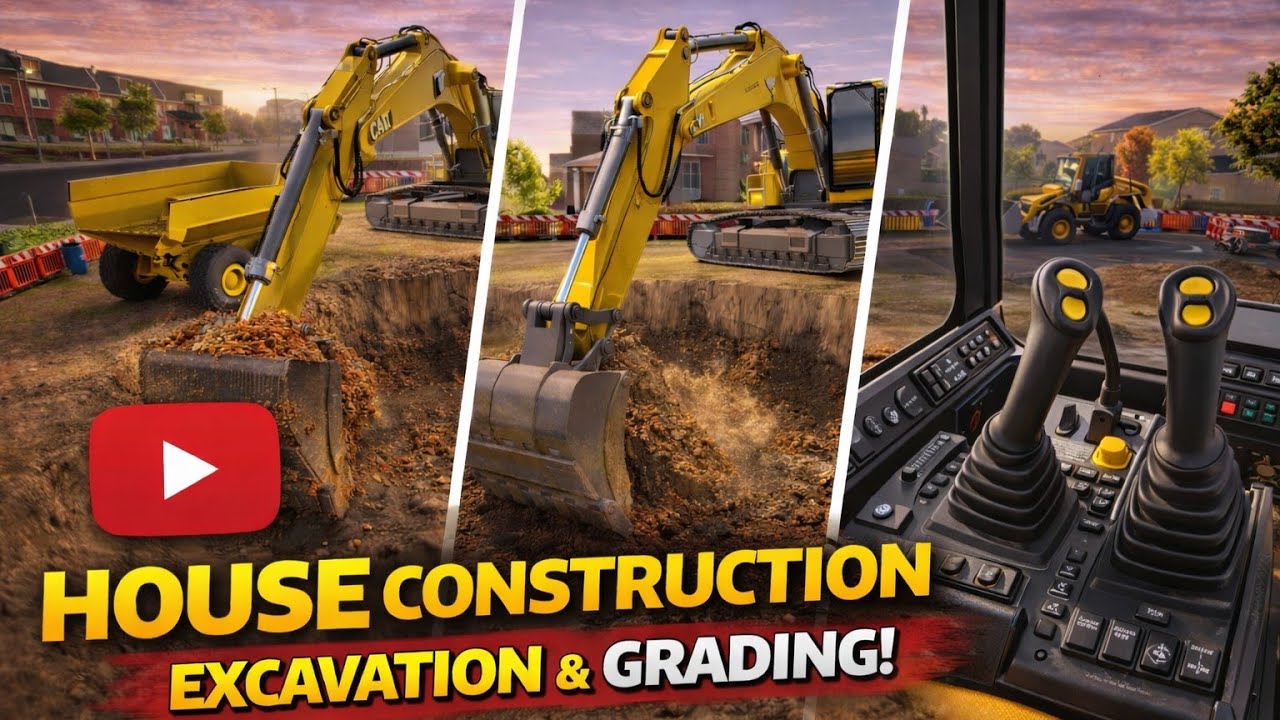 Massive Hole Digging with Excavator Construction Simulator 3D