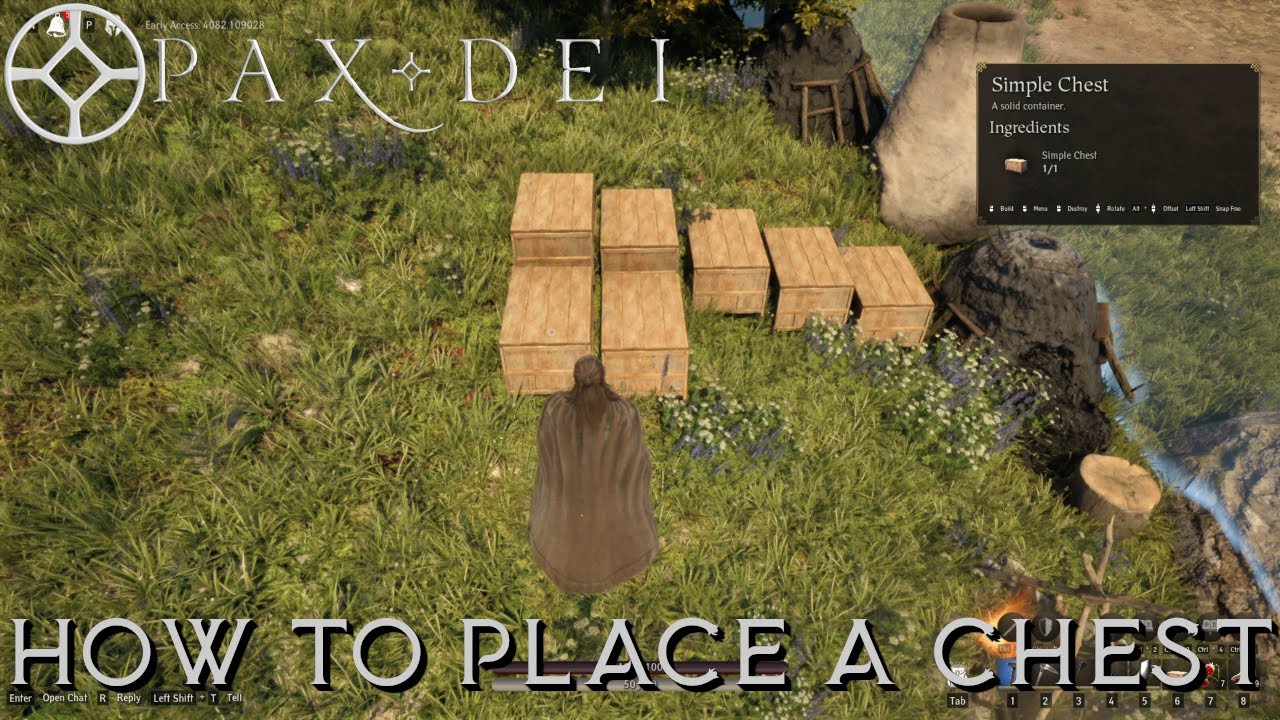 Pax Dei - How to place a chest storage box