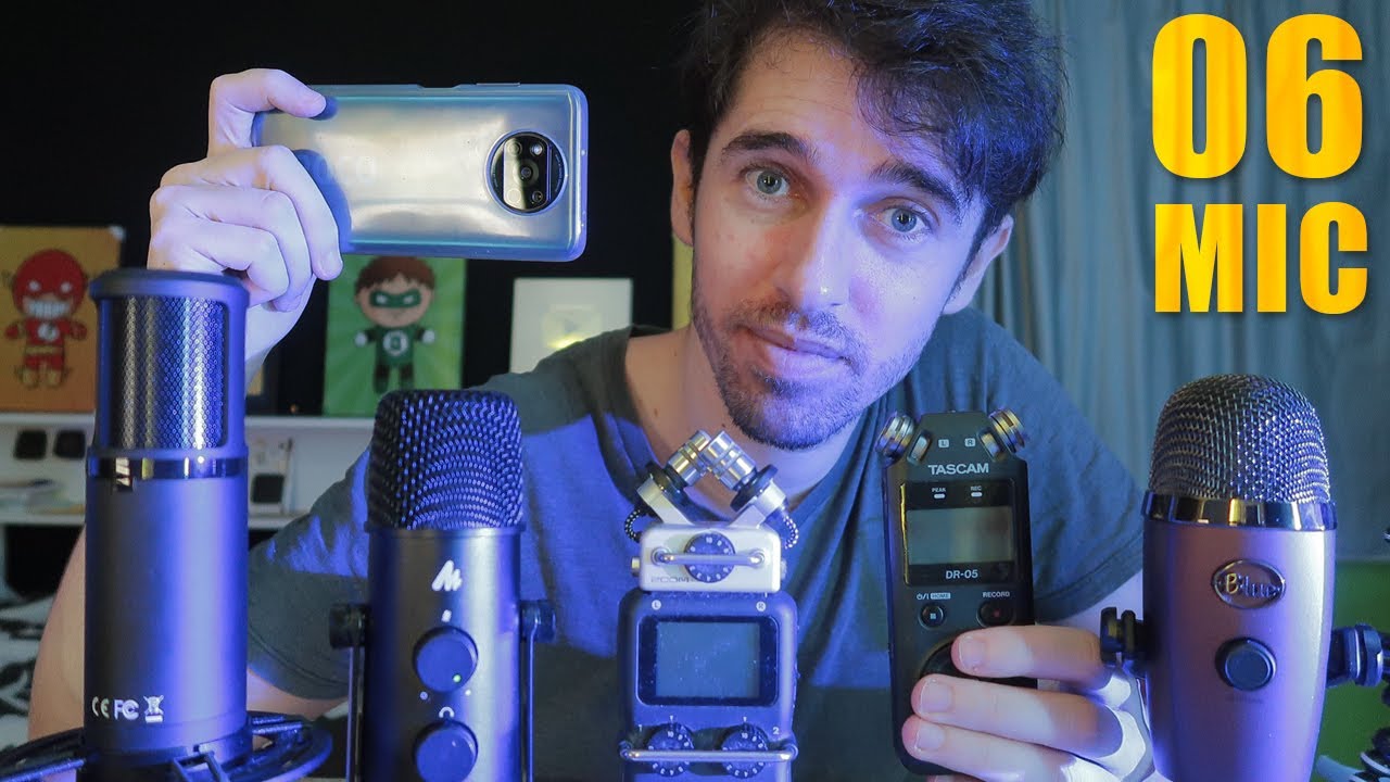 QUAL DESSES 6 MICROFONES fazem sons mais arrepiantes? [ASMR] 💤