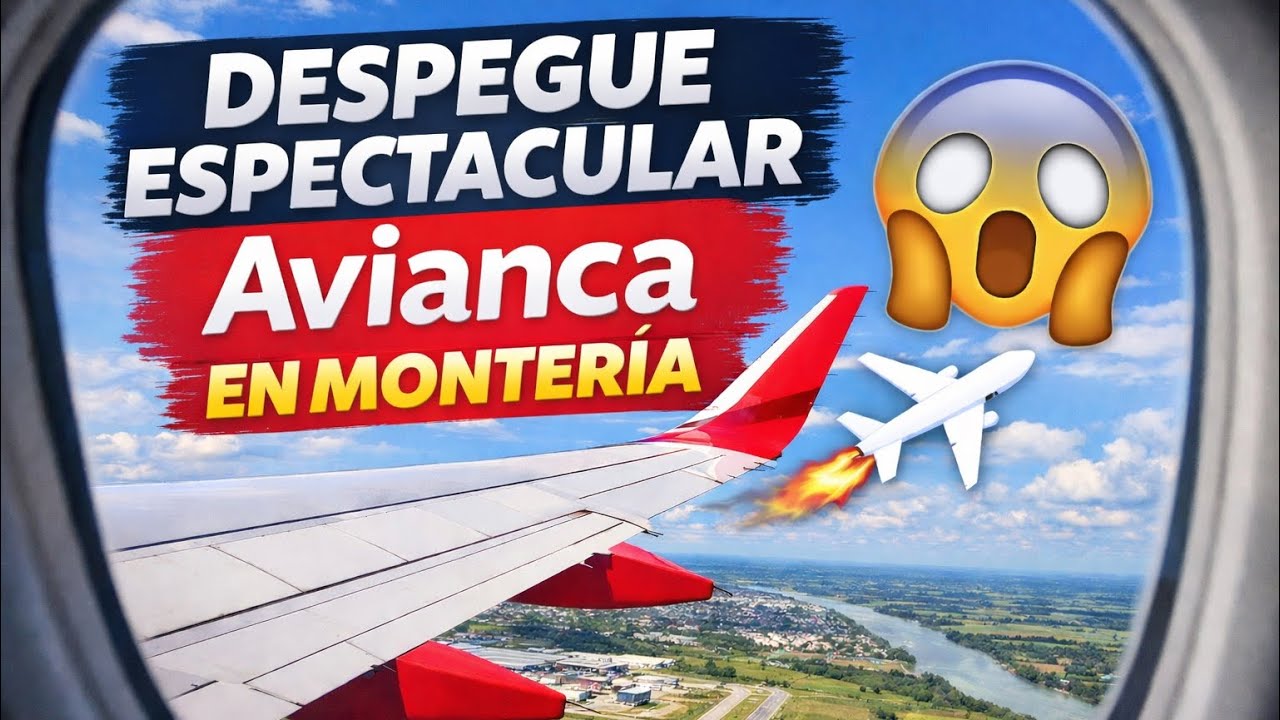 😱 Así se VIVE un DESPEGUE en el Aeropuerto Los Garzones de Montería | Vistas ÚNICAS