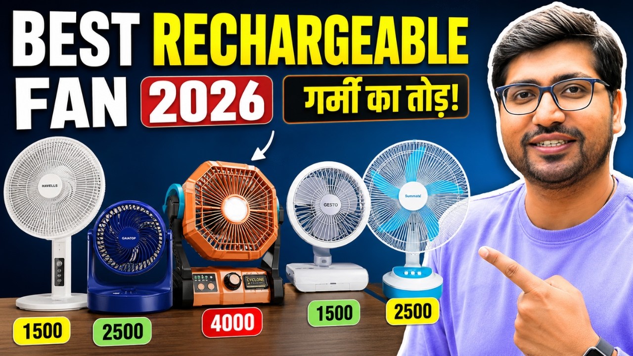 [2026]🔥Best Rechargeable Portable Fans In India🔥Best Rechargeable Fan Under 2000🔥Best Mini Table Fan