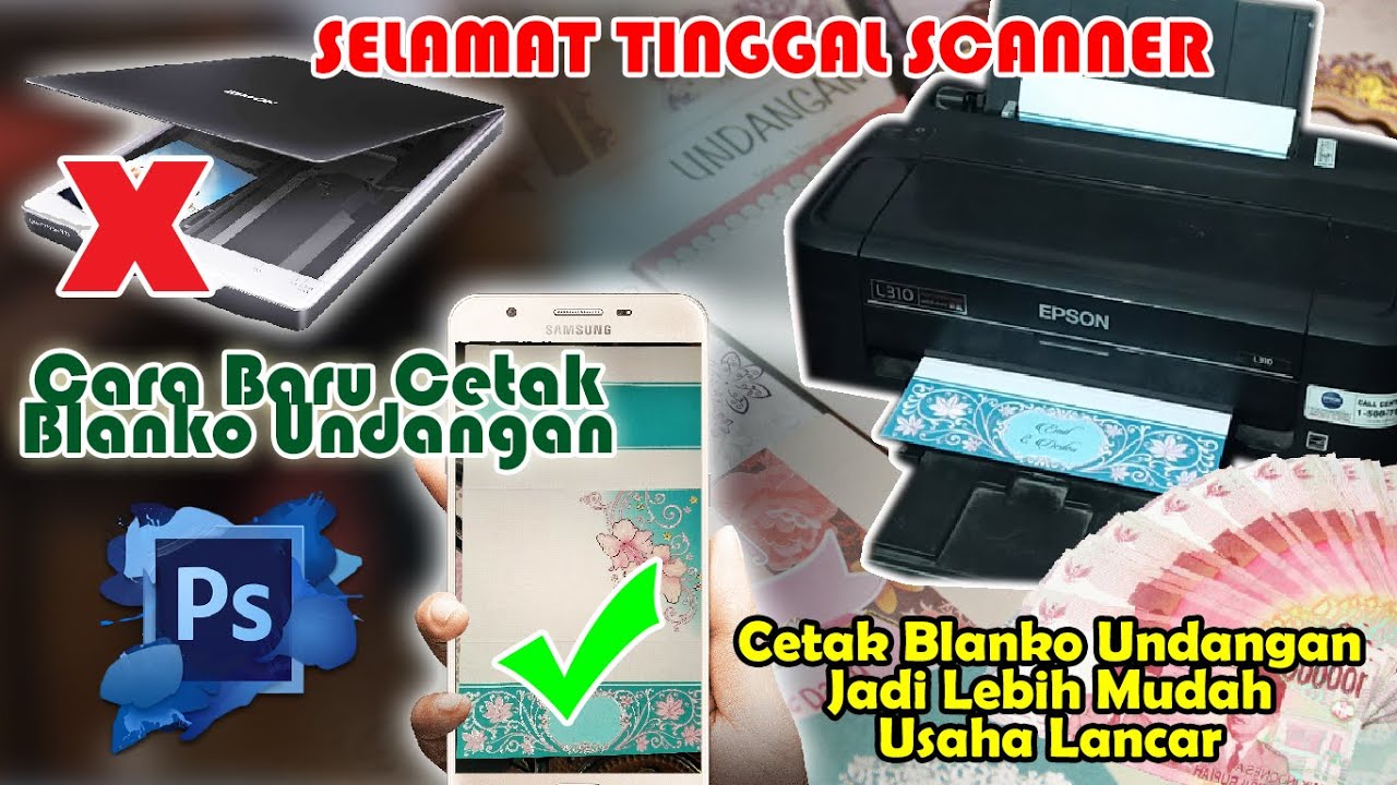 cara mudah mencetak blanko undangan dengan bantuan HANDPHONE